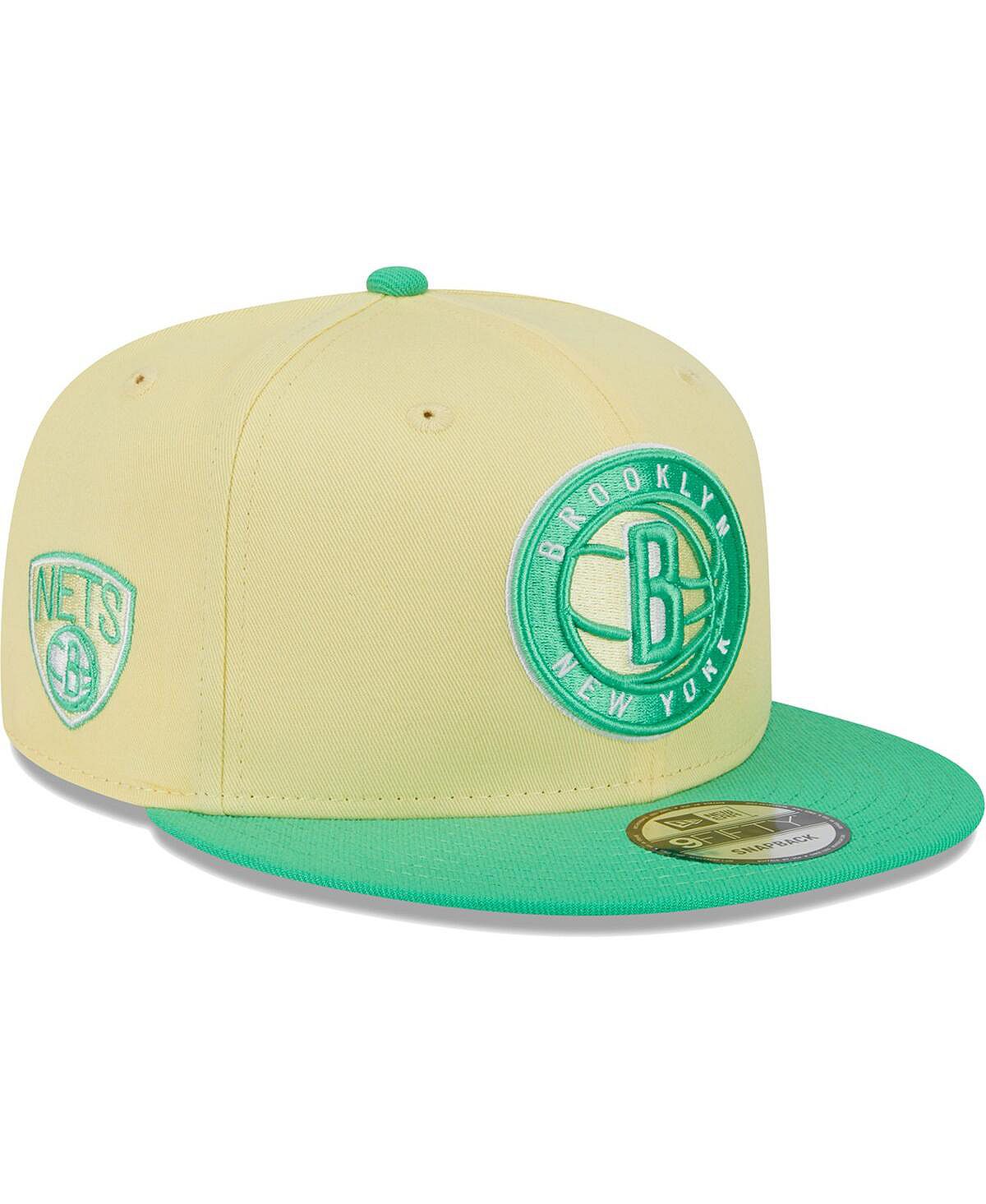 Мужская желто-зеленая кепка Brooklyn Nets 9FIFTY New Era