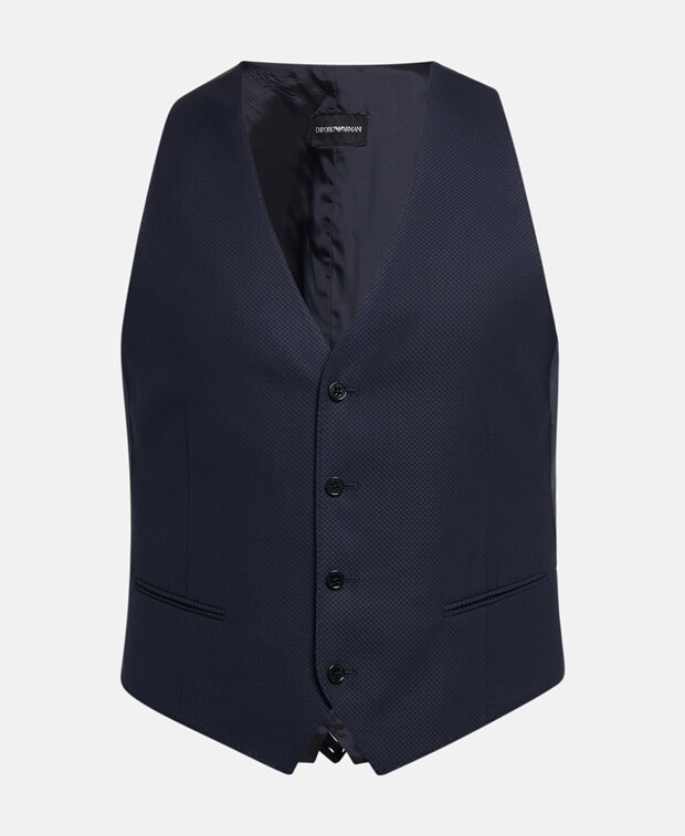 

Шерстяной жилет Emporio Armani, синий
