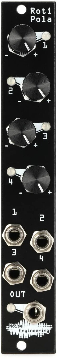 

Шумотехника Roti Pola 4-канальный аттенювертер CV-микшерный модуль Eurorack - черный