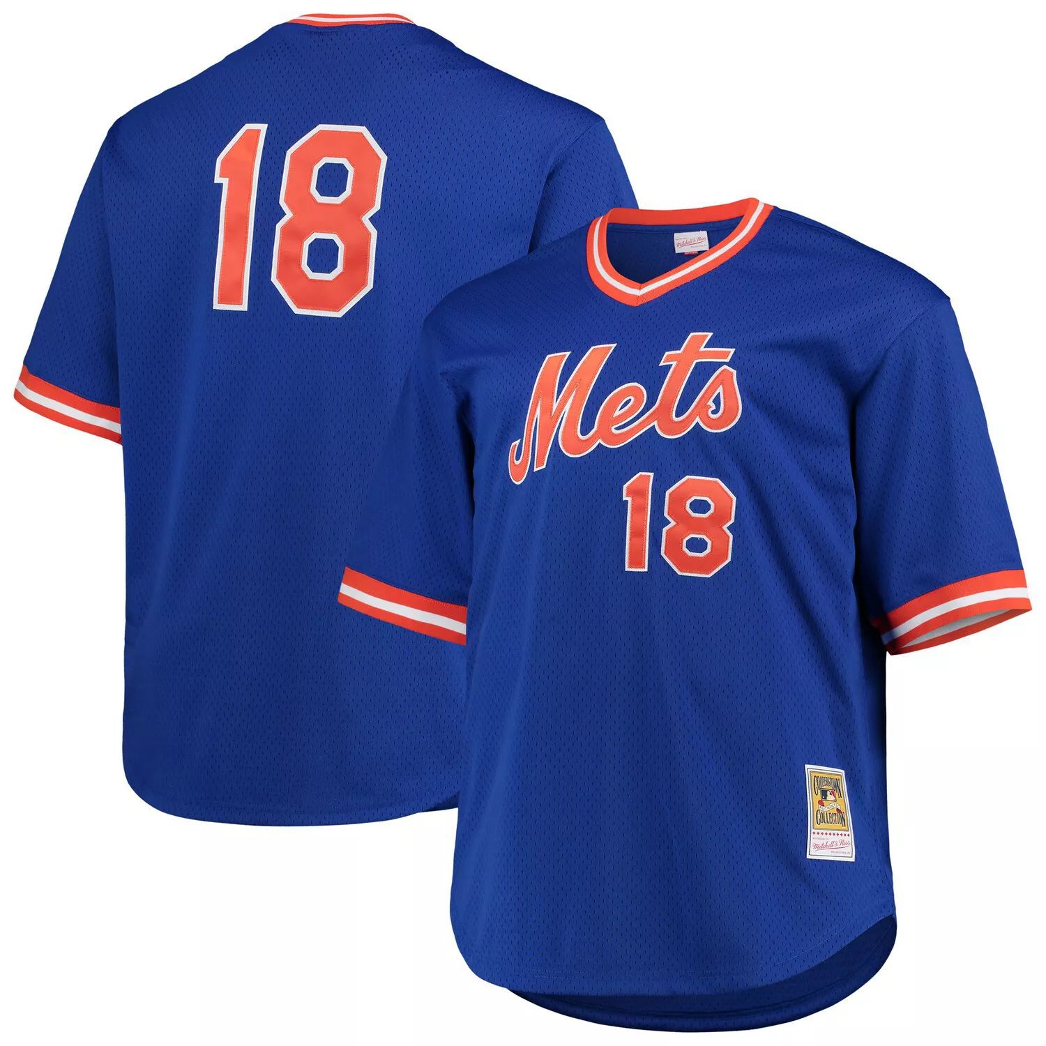 

Мужской сетчатый тренировочный трикотаж Mitchell & Ness Darryl Strawberry Royal New York Mets Big & Tall Cooperstown Collection