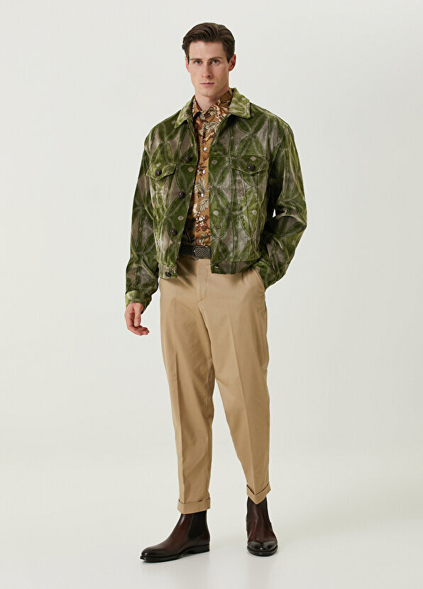

Бежевые брюки обычного кроя Etro, Бежевый
