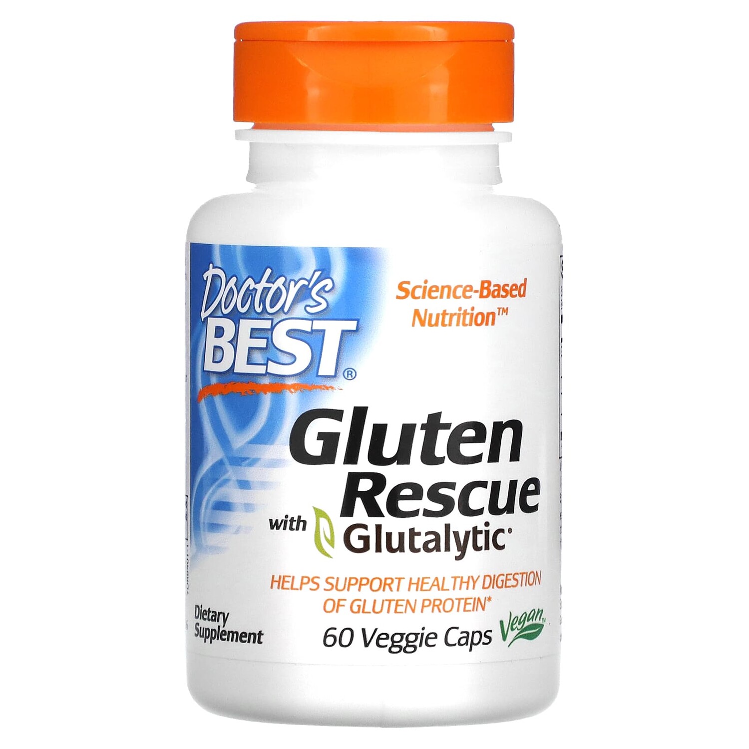 

Gluten Rescue, ферменты для расщепления глютена с Glutalytic, 60 вегетарианских капсул, Doctor's Best