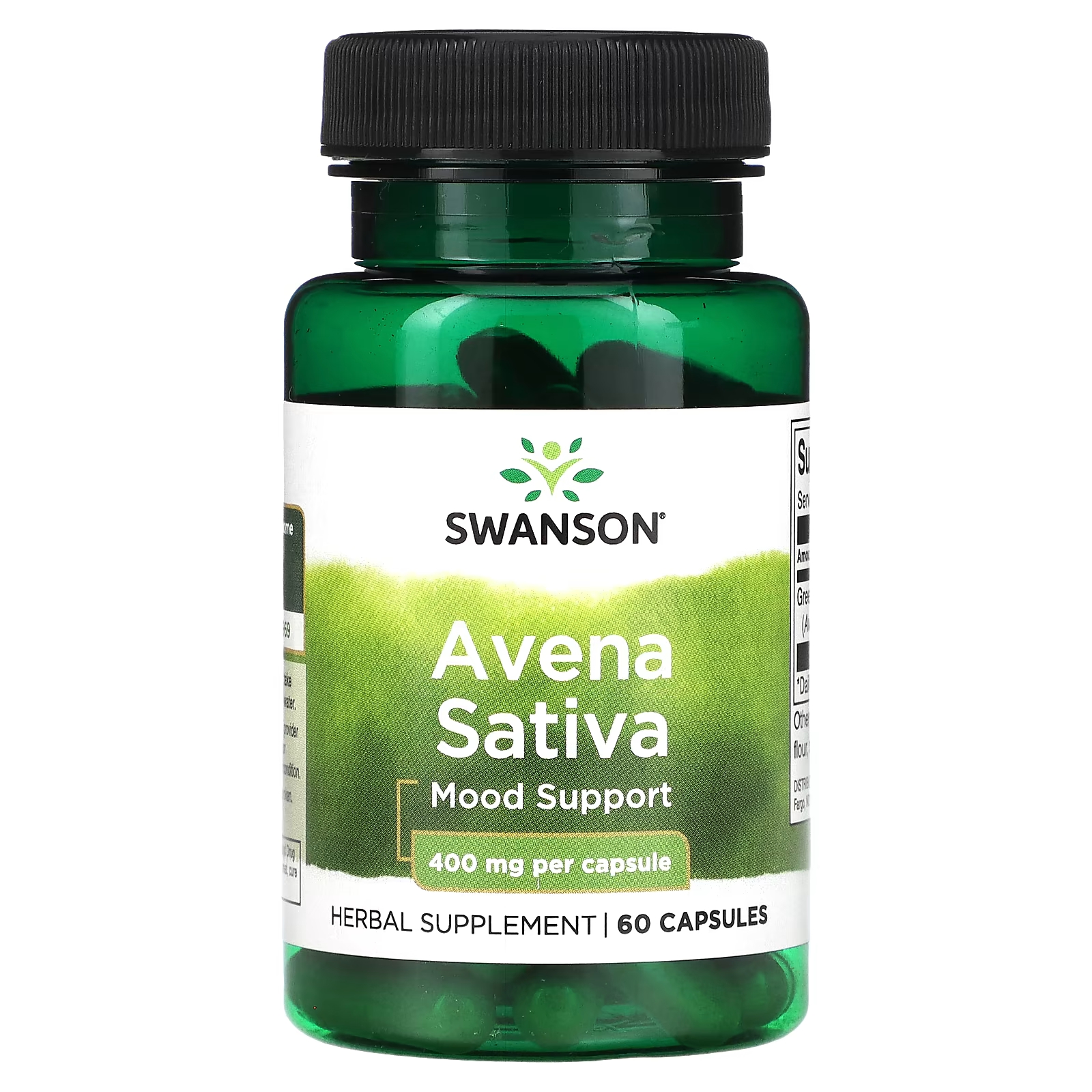 Овес Swanson 400 мг капсулы поддерживающие увеличение энергии и концентрации swanson full spectrum turmeric ashwagandha