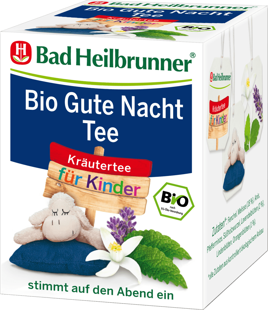 Чай детский органический чай спокойной ночи (8 пакетиков) 14 г. Bad Heilbrunner