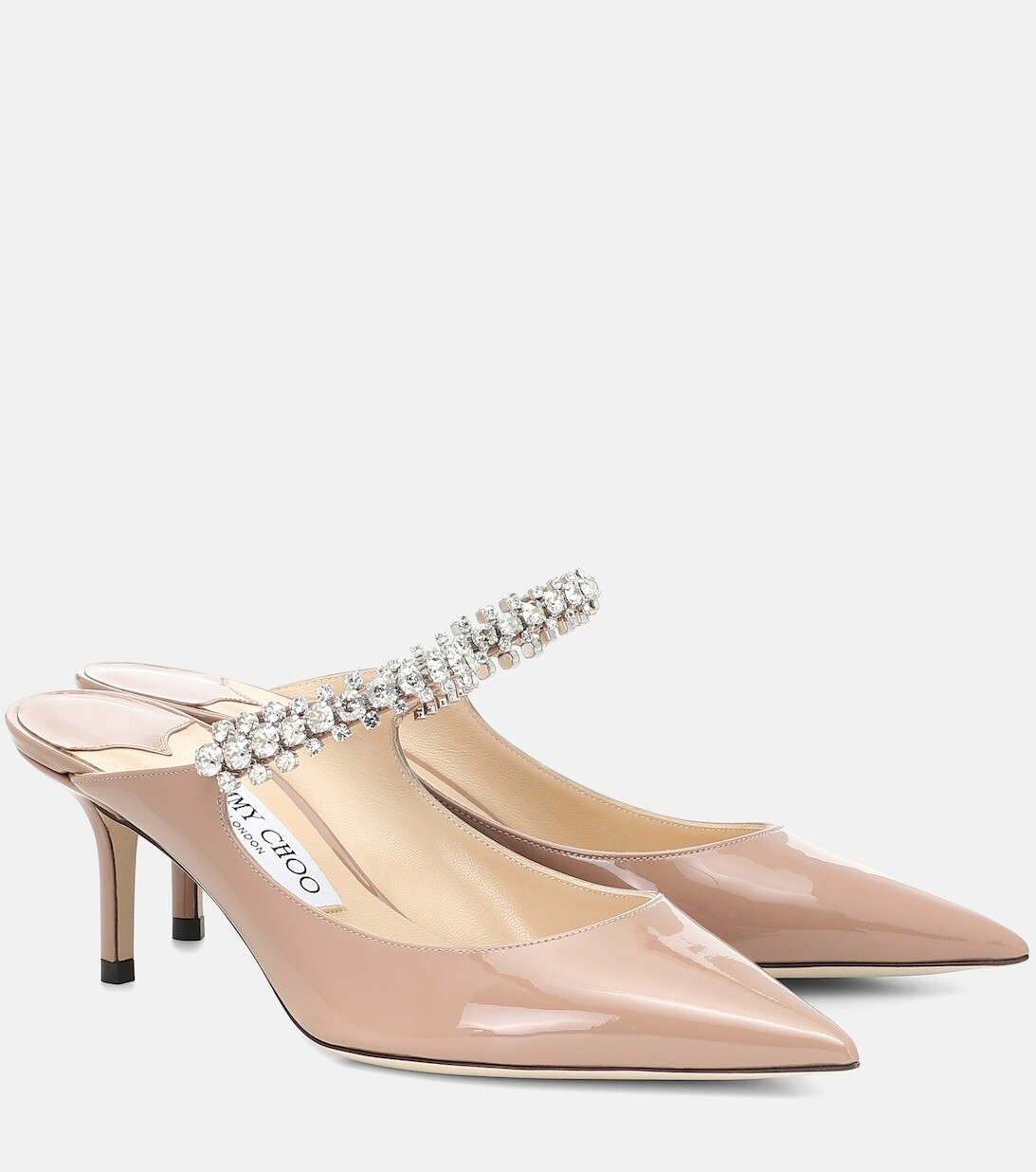 

Мюли Bing 65 из лакированной кожи Jimmy Choo, розовый