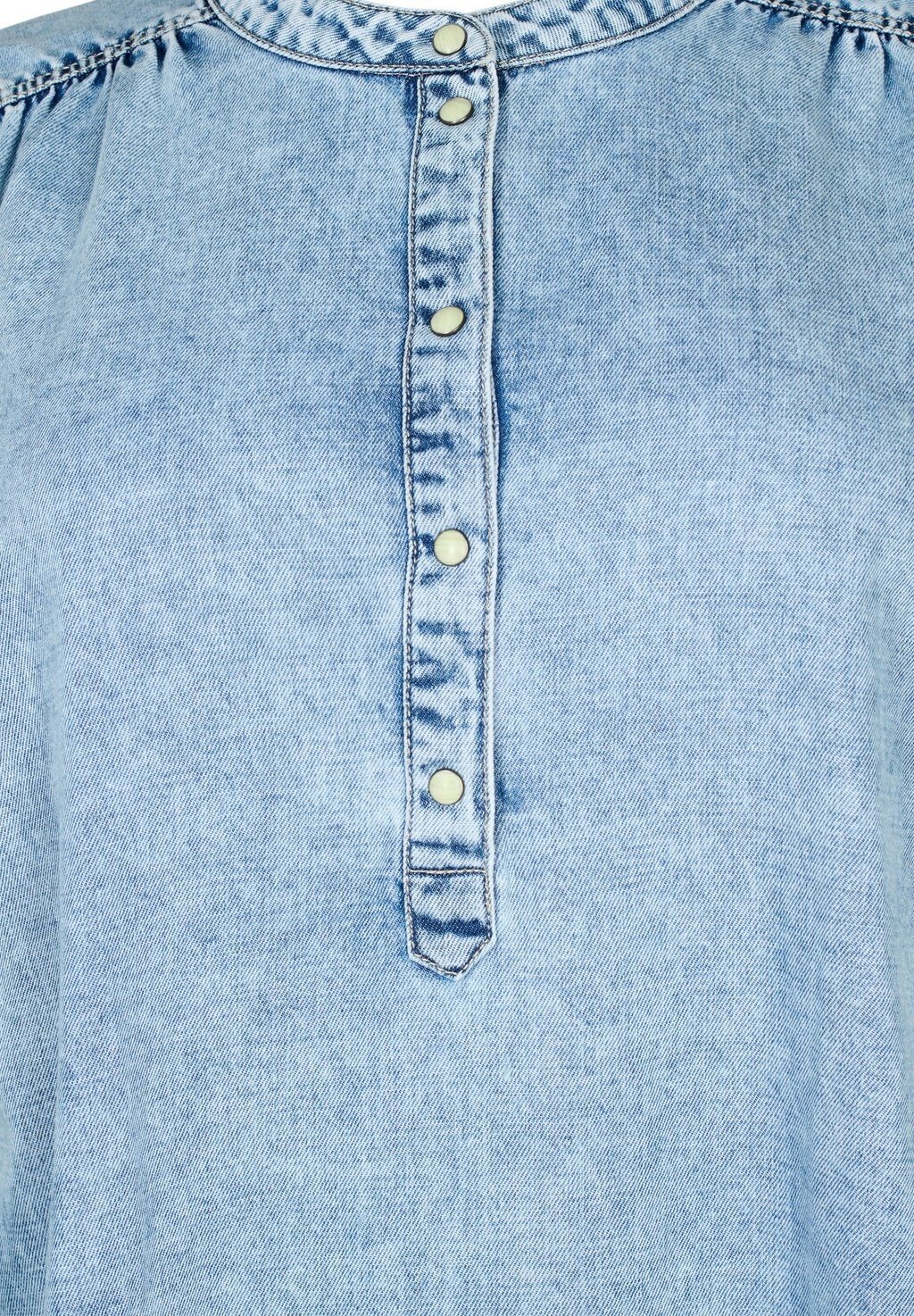 

Платье из денима SHORT SLEEVE WITH AN A-LINE CUT Zizzi, синий деним