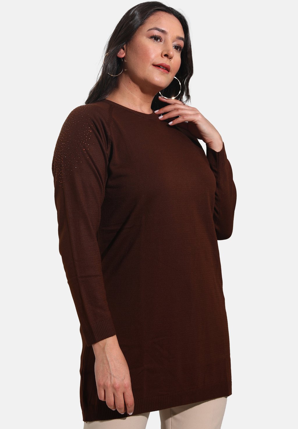Свитер Alia Modanisa, коричневый блузка alia modanisa темно коричневый