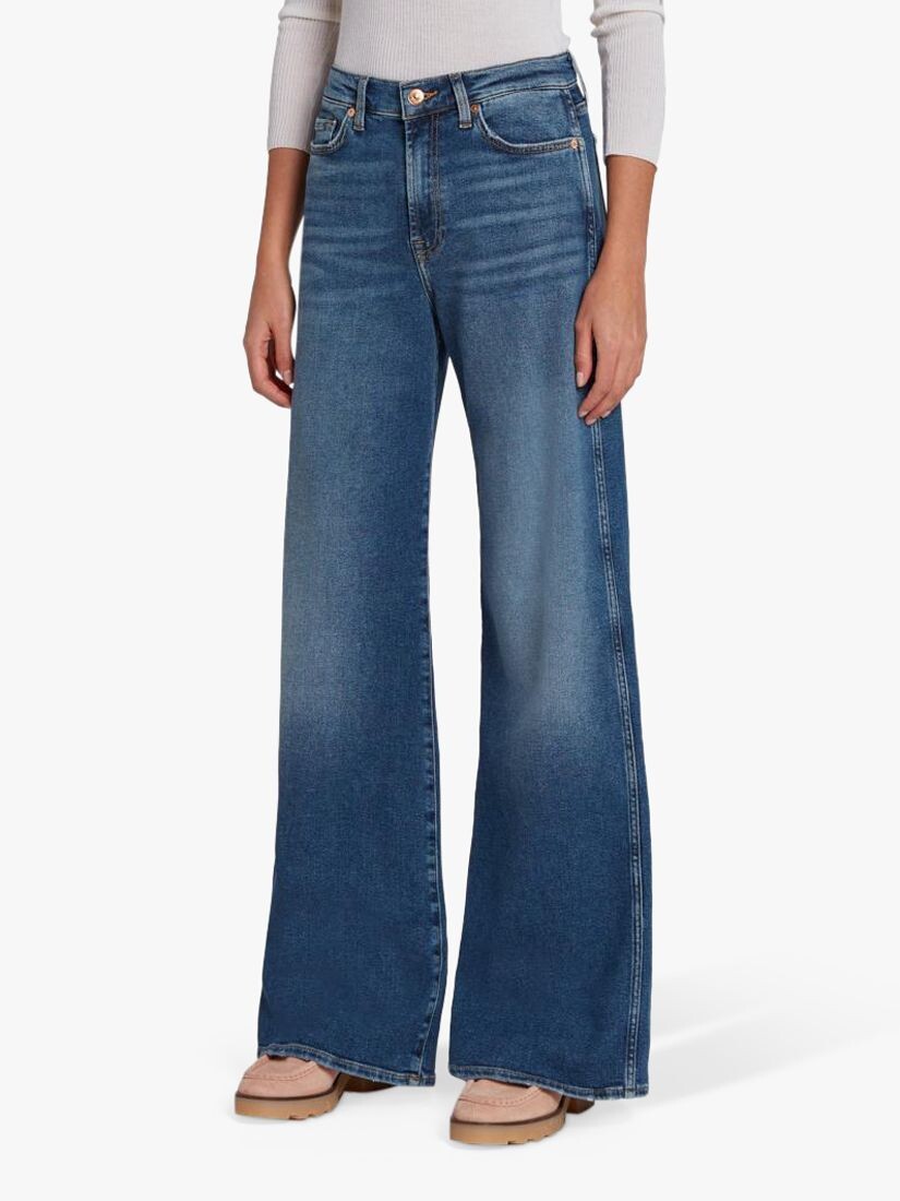 

Джинсы-клеш 7 For All Mankind Lotta Luxe Vintage, темно-синие