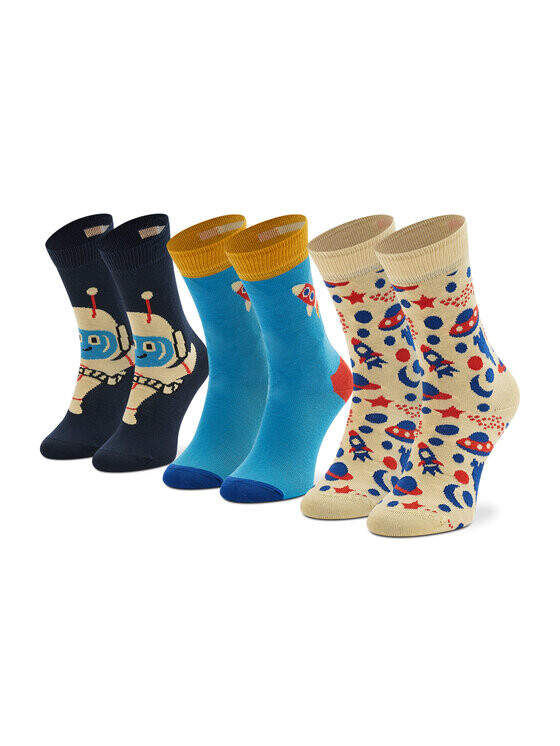 

Комплект из 3-х высоких детских носков Happy Socks, мультиколор