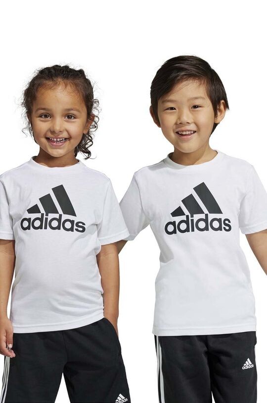 

Детская хлопковая футболка adidas LK BL CO, белый