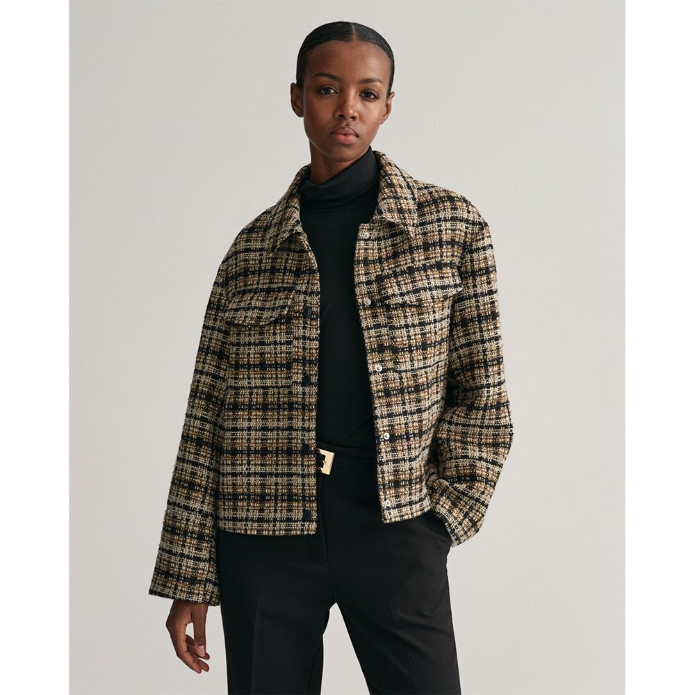 Куртка Gant Checked Tweed, зеленый