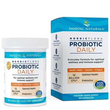 Nordic Naturals, Пробиотик Daily Nordic Flora 60 капсул nordic naturals nordic flora probiotic comfort 15 млрд кое 30 капсул