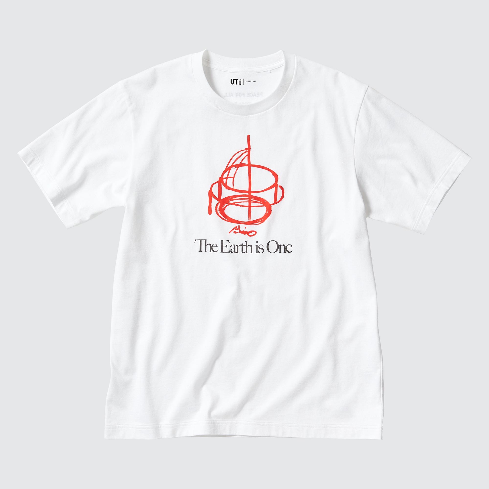Футболка Uniqlo Peace For All Tadao Ando, белый футболка uniqlo peace for all tadao ando белый