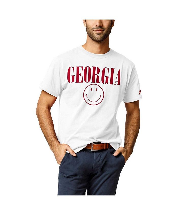 

Мужская белая футболка Georgia Bulldogs со смайликом All American League Collegiate Wear, белый