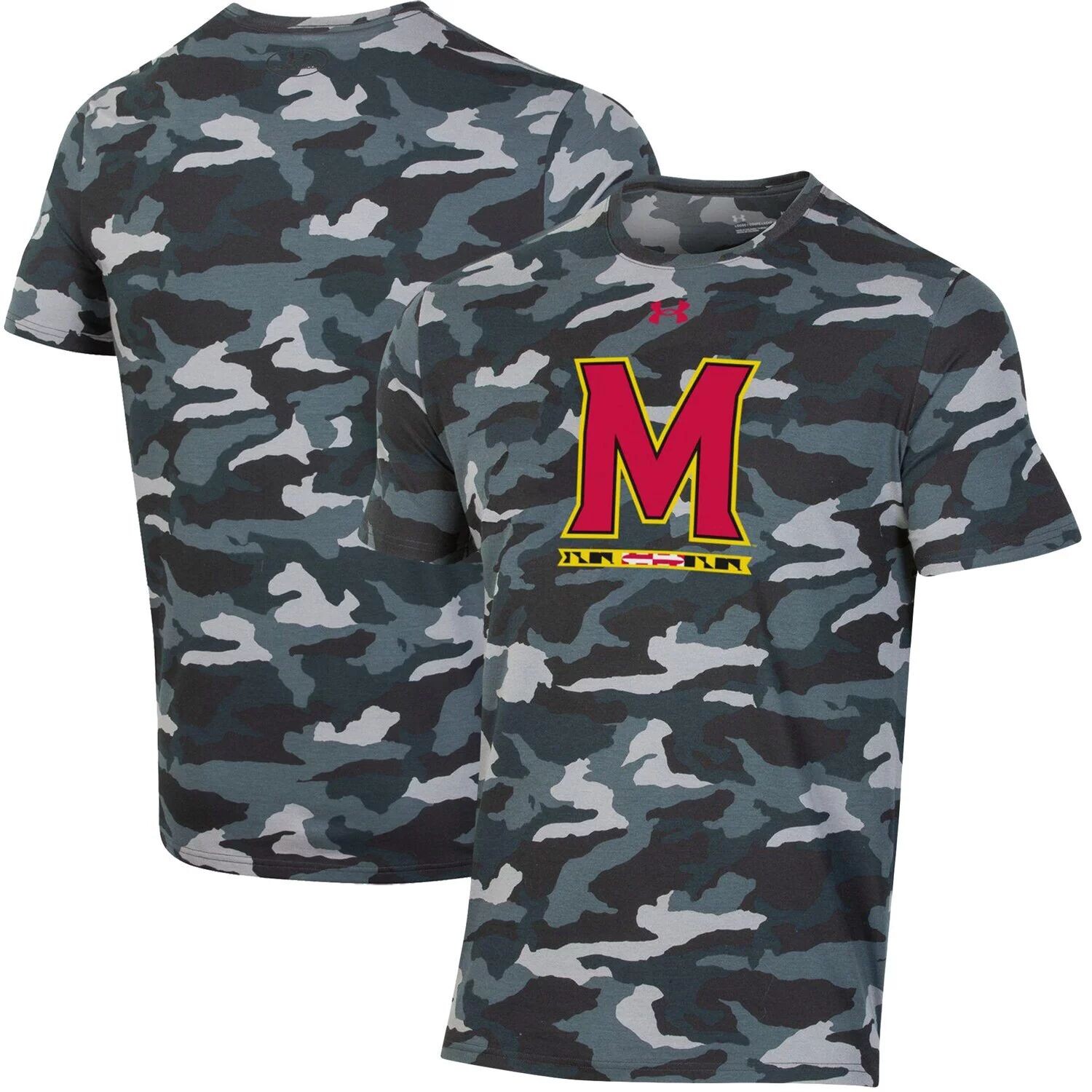 

Мужская черная футболка с камуфляжным логотипом Under Armour Maryland Terrapins