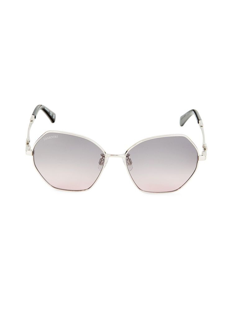 

Овальные солнцезащитные очки 56MM Swarovski, серый
