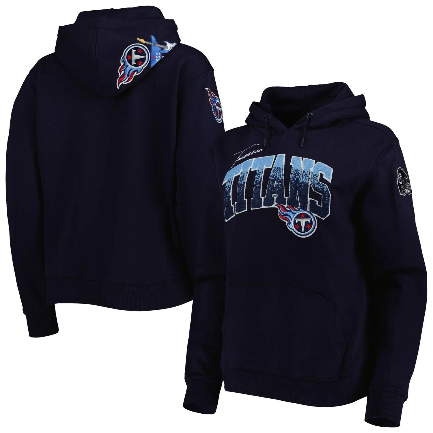 

Женский пуловер с капюшоном Pro Standard темно-синего цвета Tennessee Titans с местной нашивкой, Синий