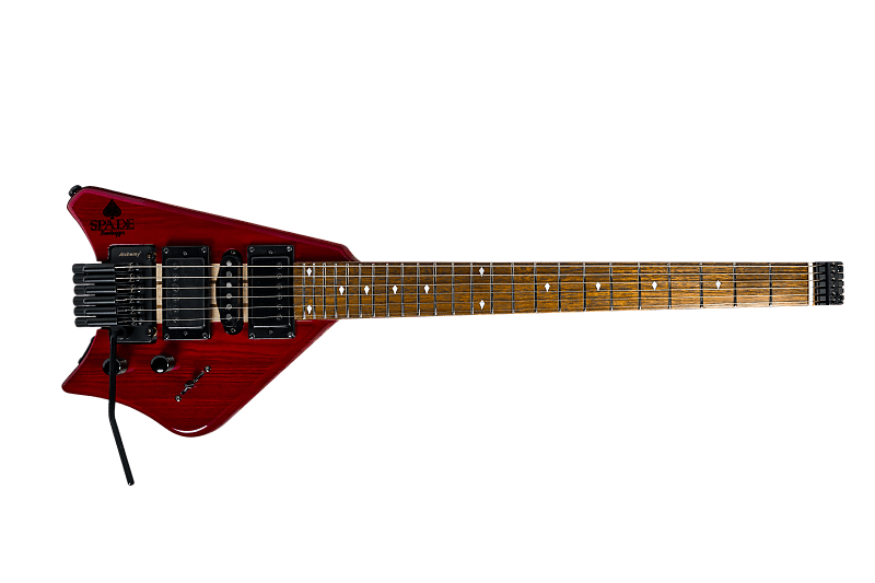 Электрогитара Spade Red Clear With Floating Tremolo HSH Pickups Coil Split & Stiletto Case