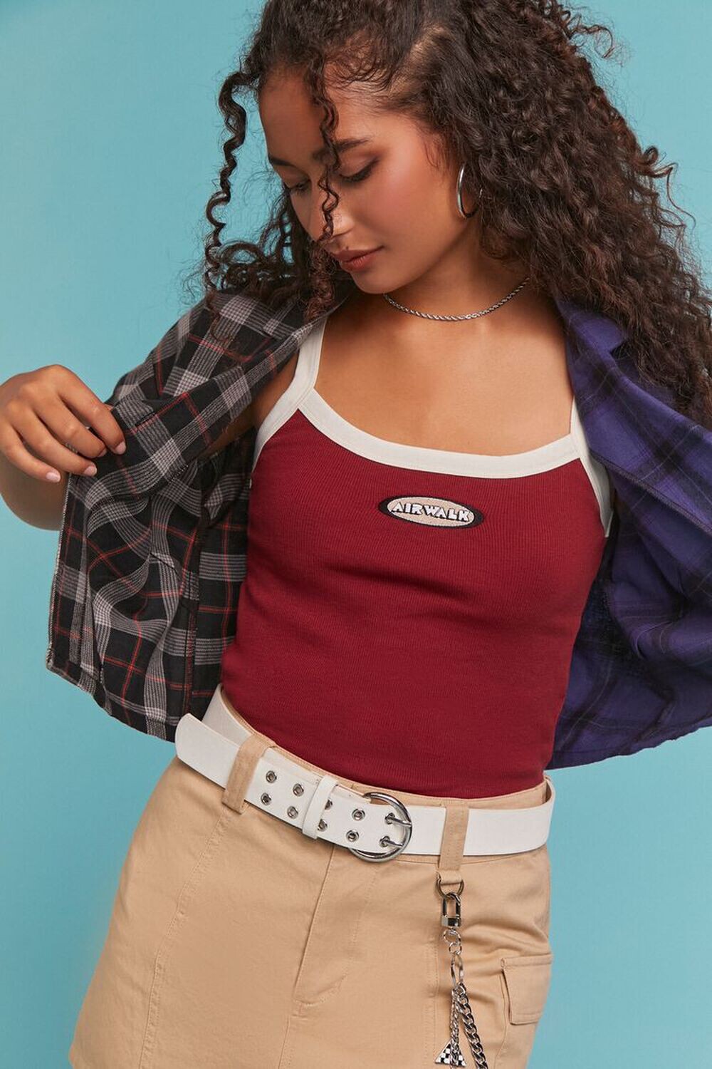 

Майка Airwalk с вышитым рисунком Forever 21, бордовый