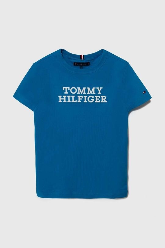 

Детская хлопковая футболка Tommy Hilfiger, синий
