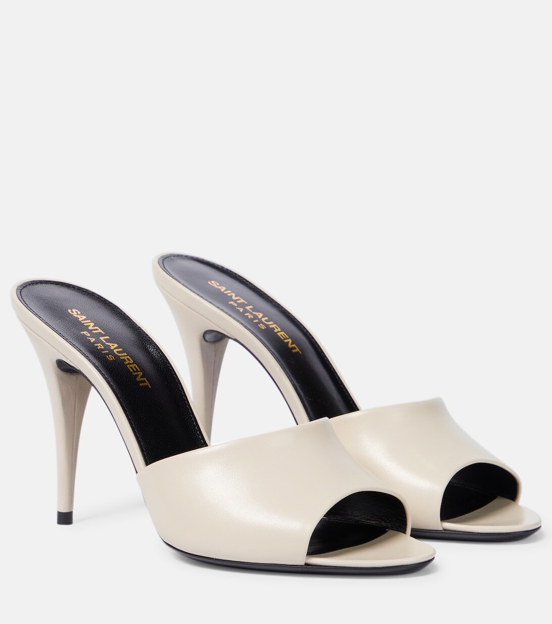 

Кожаные сандалии LA 16 95 Saint Laurent, белый