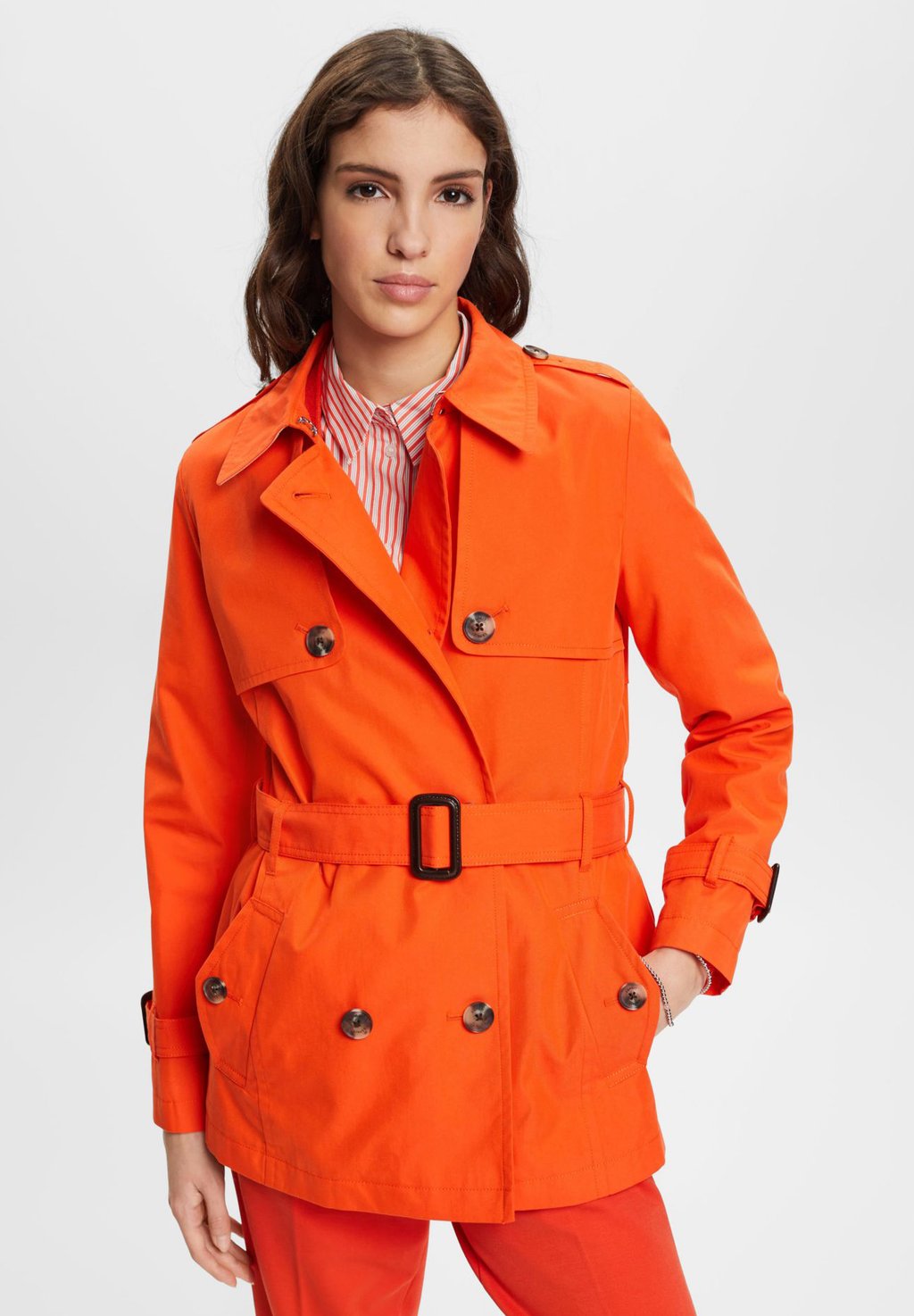 Короткое пальто Esprit orange red mirrored