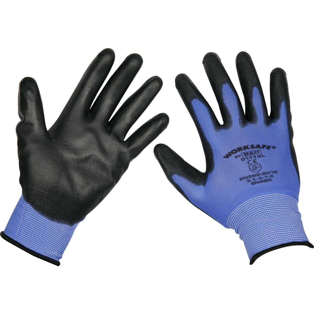 ПАРА легких перчаток с точным захватом — XL — эластичное запястье — рабочие перчатки Loops, мультиколор