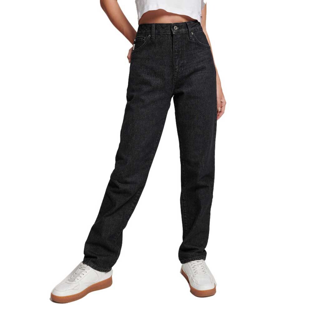 

Джинсы Superdry Vintage High Rise Straight, черный