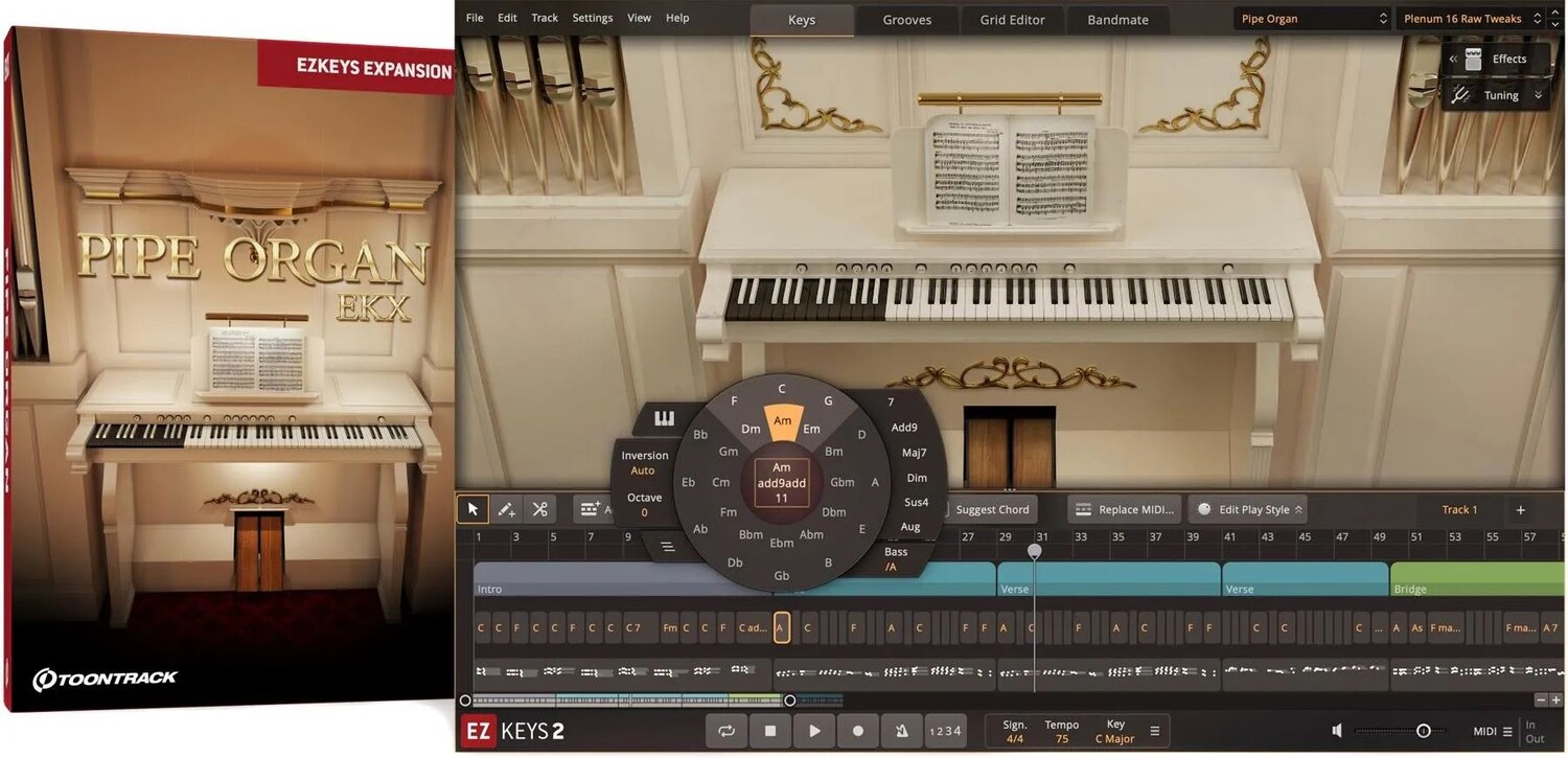 

Библиотека расширения Toontrack Pipe Organ EKX для EZkeys 2