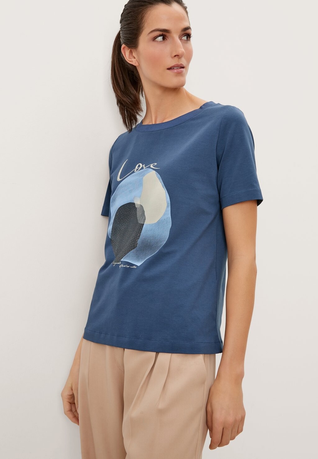 

Футболка с принтом s.Oliver BLACK LABEL, цвет blue placed print