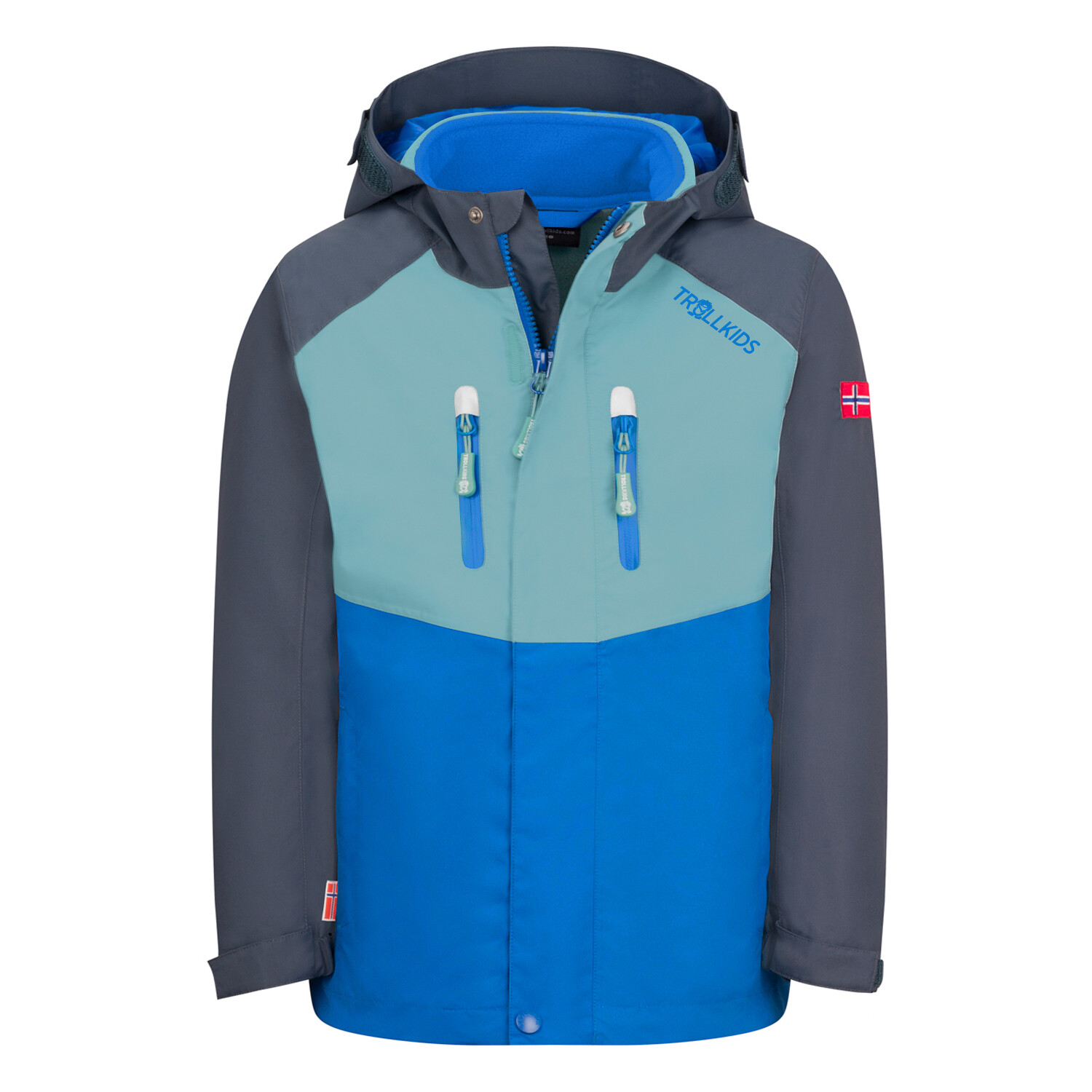 

Куртка Trollkids 3in1 Jacke Bryggen, цвет Türkis/Dunkelblau/Kobaltblau