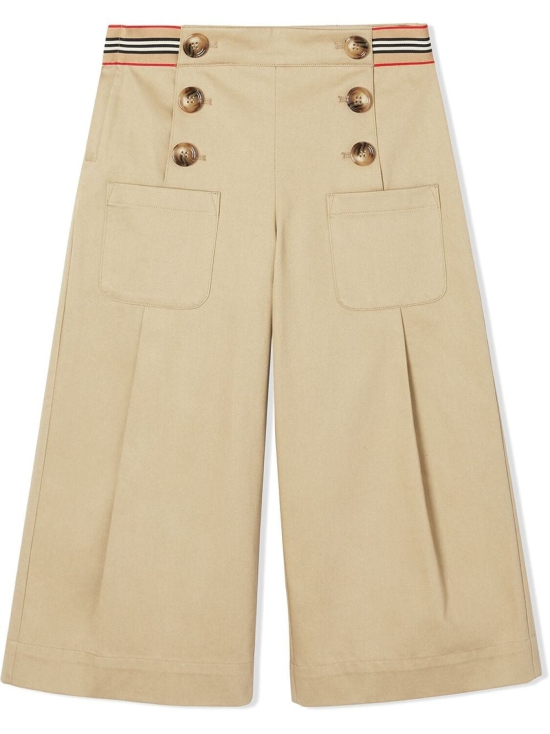 

Burberry Kids широкие брюки с завышенной талией, коричневый