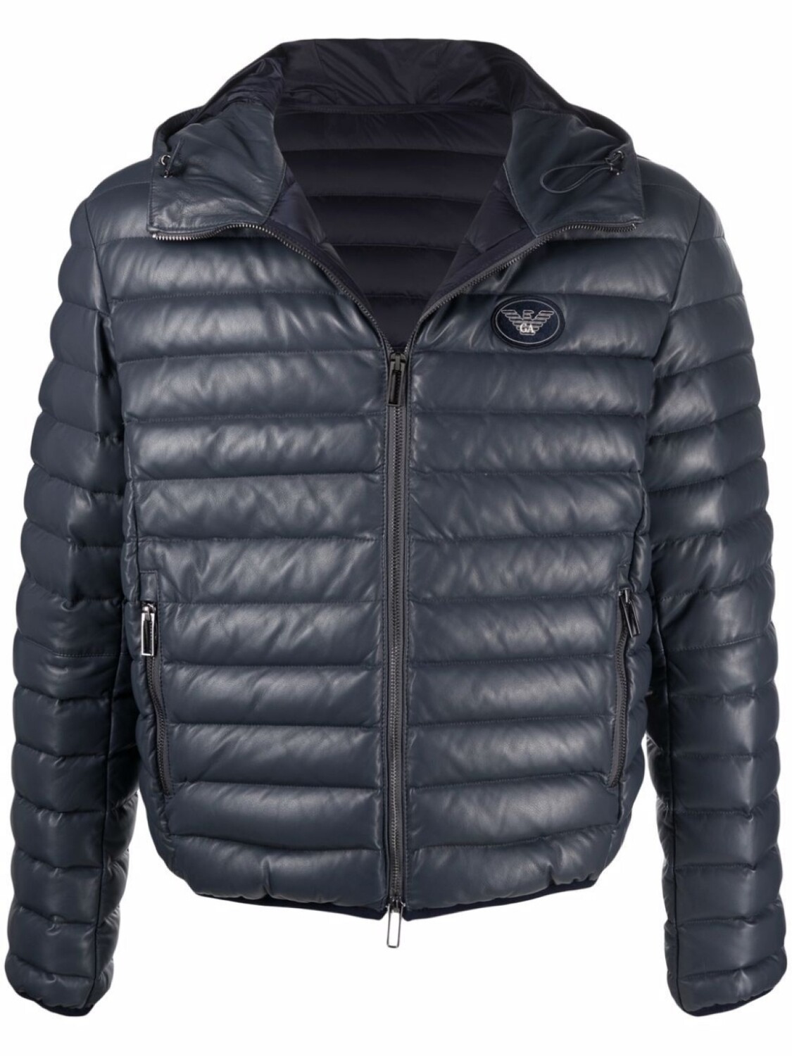

Emporio Armani пуховик с капюшоном, синий