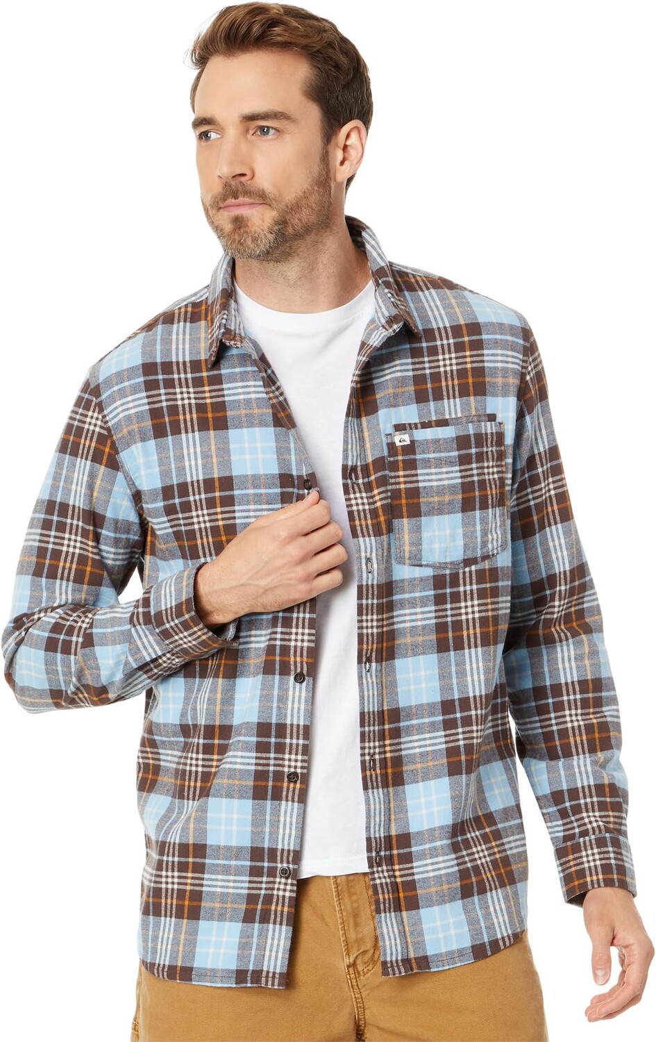 

Рубашка Quiksilver Banchor Long Sleeve Flannel, цвет Major Brown Banchor