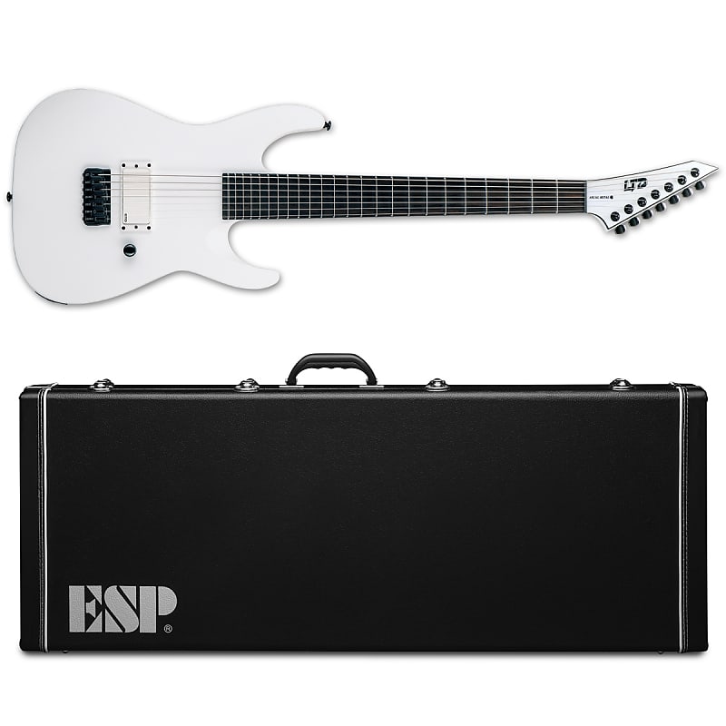 

Электрогитара ESP LTD M-7BHT Baritone Arctic Metal Snow White Satin 7-String Electric Guitar + ESP Hard Case