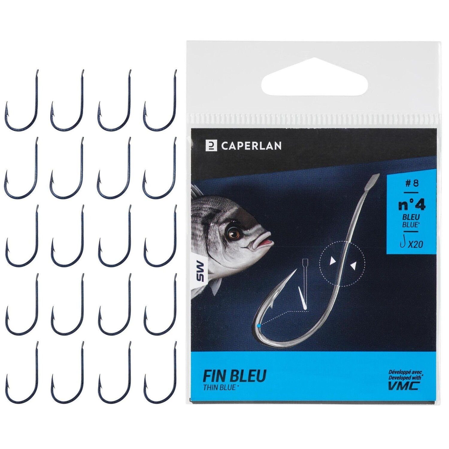 

Крючок Decathlon с тонким наконечником для морской рыбалки Caperlan, мультиколор