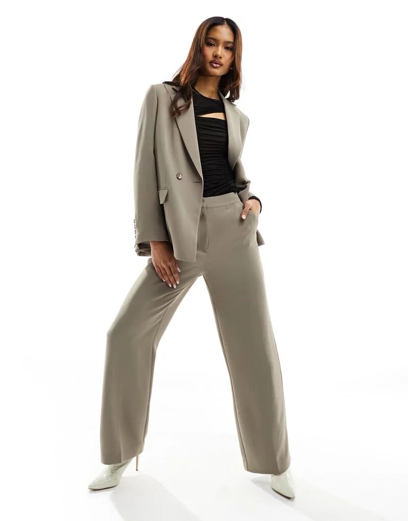 Длинные креповые брюки темно-серого цвета Whistles длинные женские дизайнерские серьги с натуральным гематитом серого цвета
