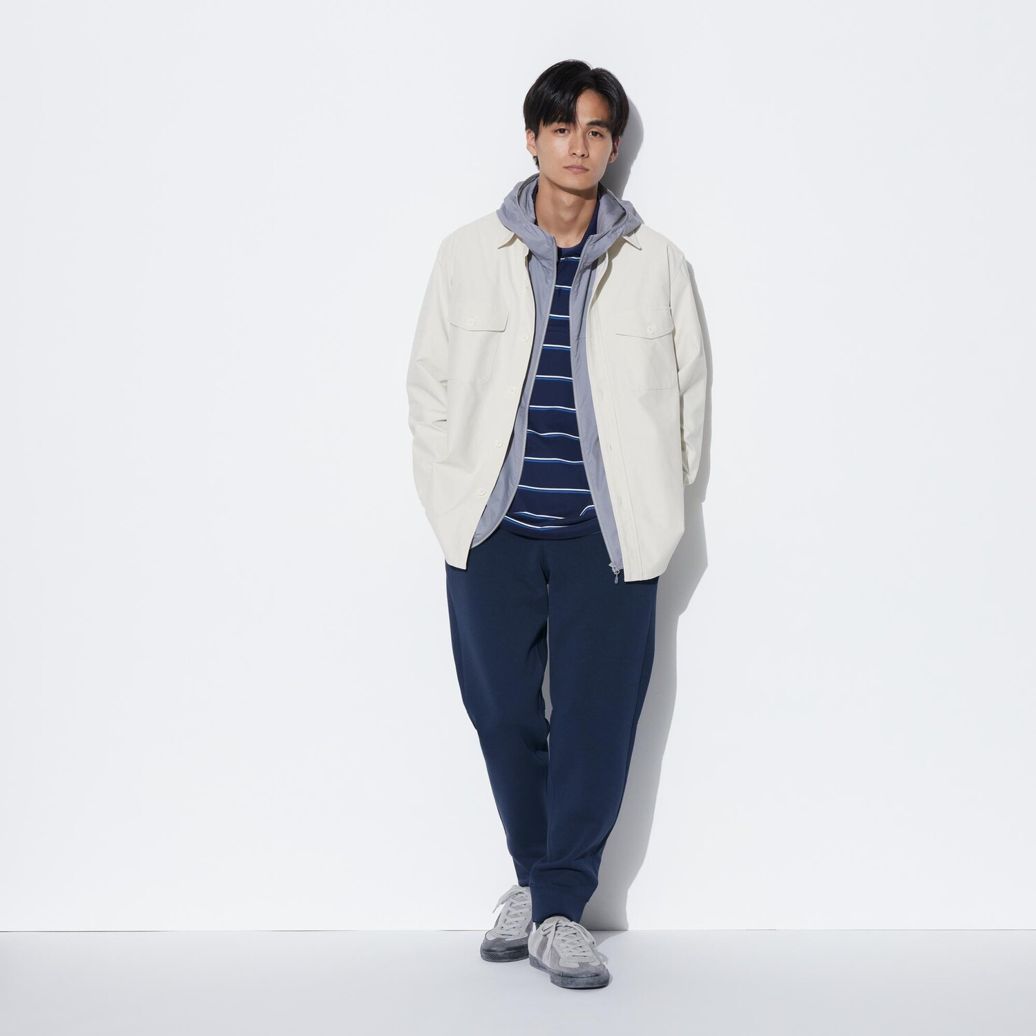 

Сухие спортивные штаны стрейч (стандартная длина 66-72см) UNIQLO, темно-синий