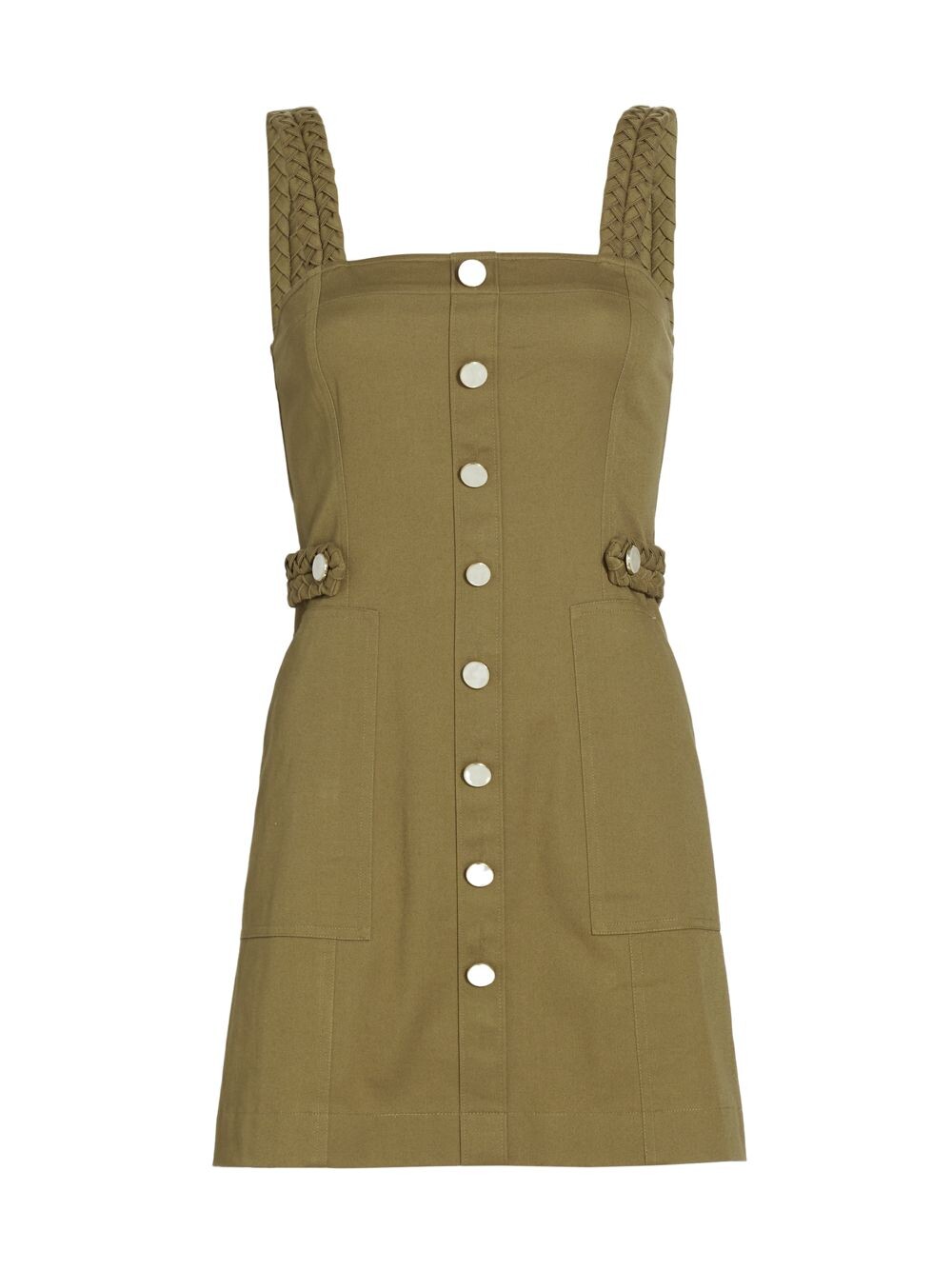 

Мини-платье карго Naiyah Derek Lam 10 Crosby, оливковый