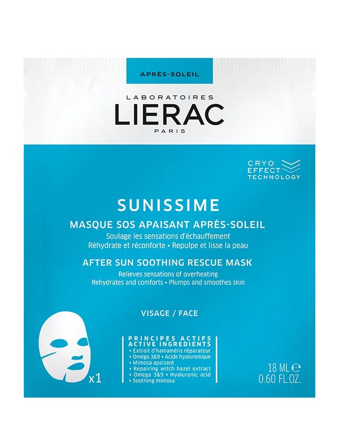 Lierac Sunissime SOS тканевая маска для лица, 18 ml
