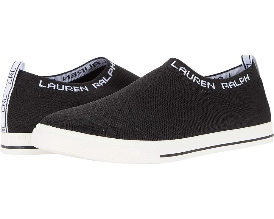 

Кроссовки LAUREN Ralph Lauren Jordyn Slip-On Sneaker, цвет Black/Black/Webbing