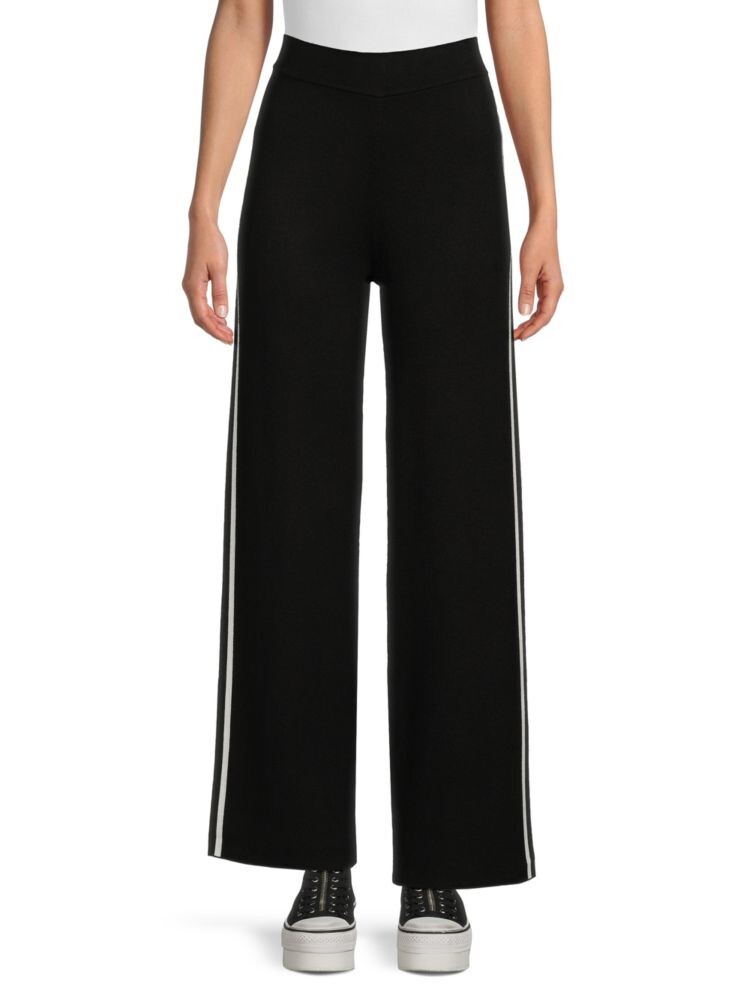

Широкие брюки с боковой тесьмой Saks Fifth Avenue, цвет Black Frost