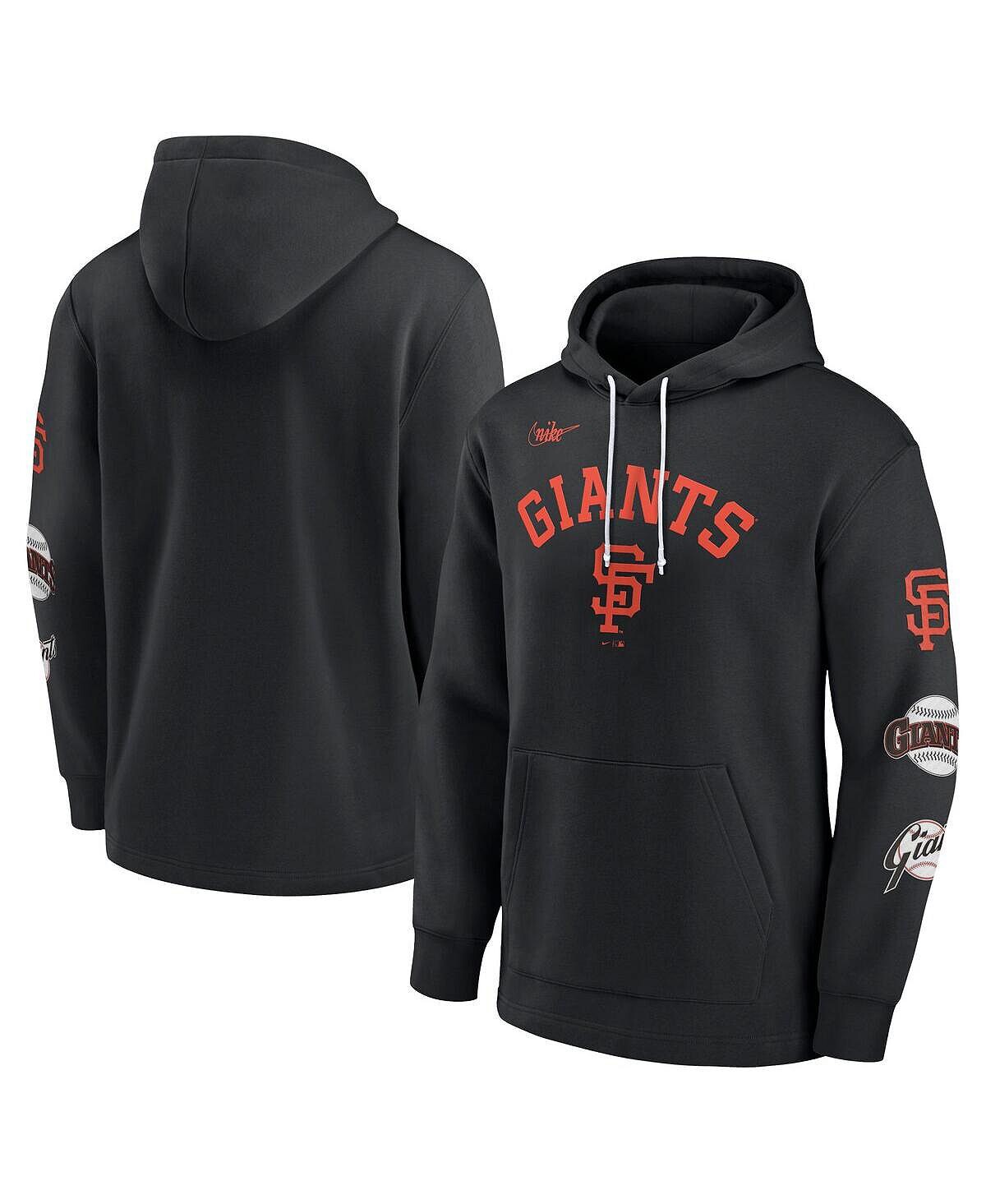 

Мужской черный пуловер с капюшоном San Francisco Giants Rewind Lefty Nike