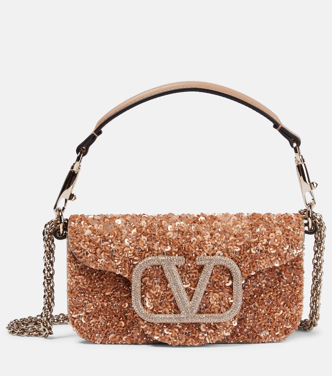 Locò Маленькая декорированная сумка через плечо Valentino Garavani, розовый