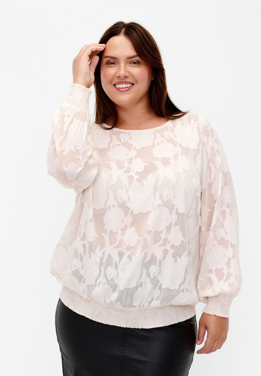 

Блузка Zizzi С ПРИБОРОМ, цвет warm off white