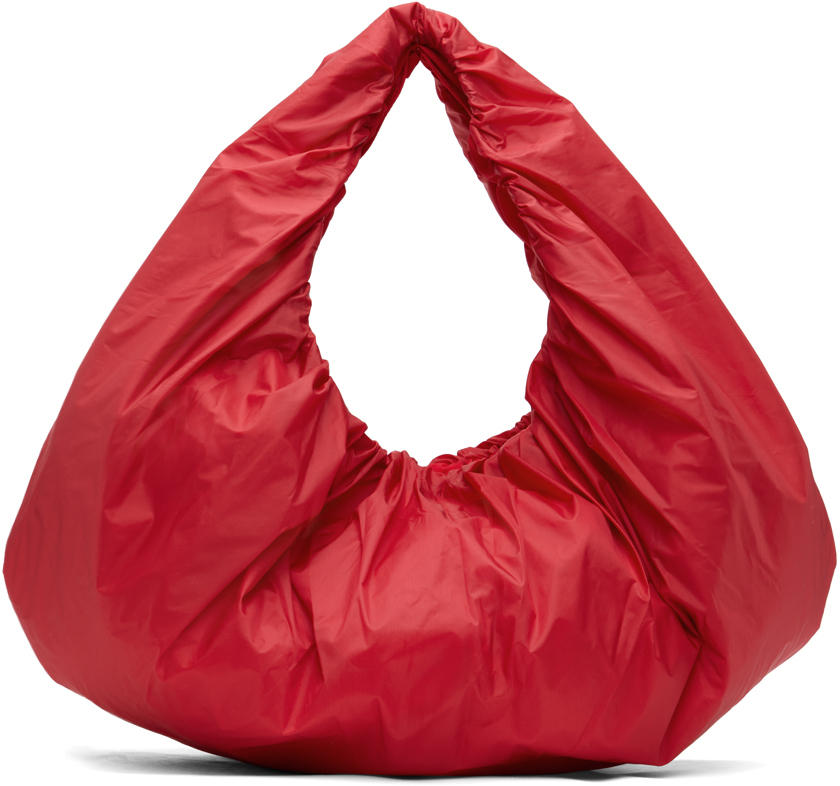 Красная объемная сумка-тоут с гофрированной отделкой Amomento сумка тоут красный