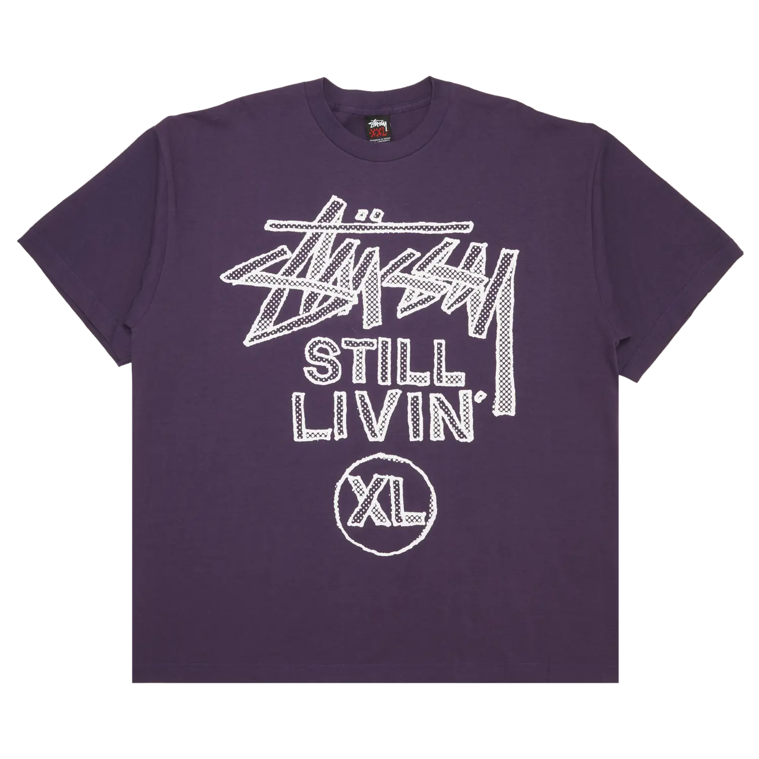 Футболка Stussy Still Livin XL, фиолетовая