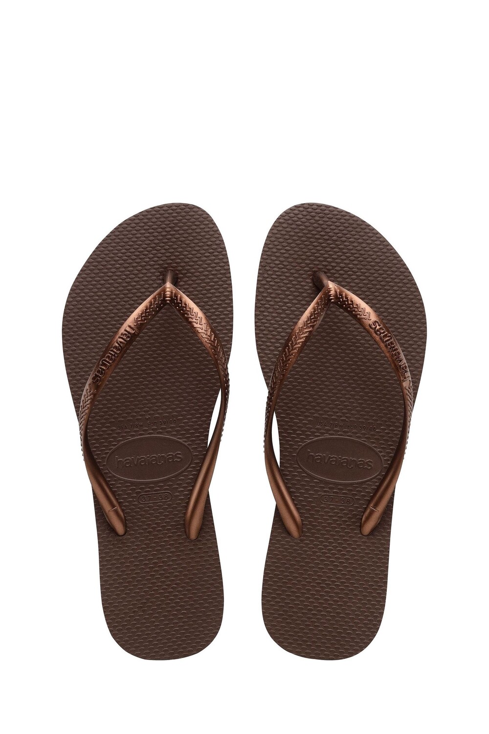 

Коричневые босоножки узкого дизайна Havaianas, коричневый