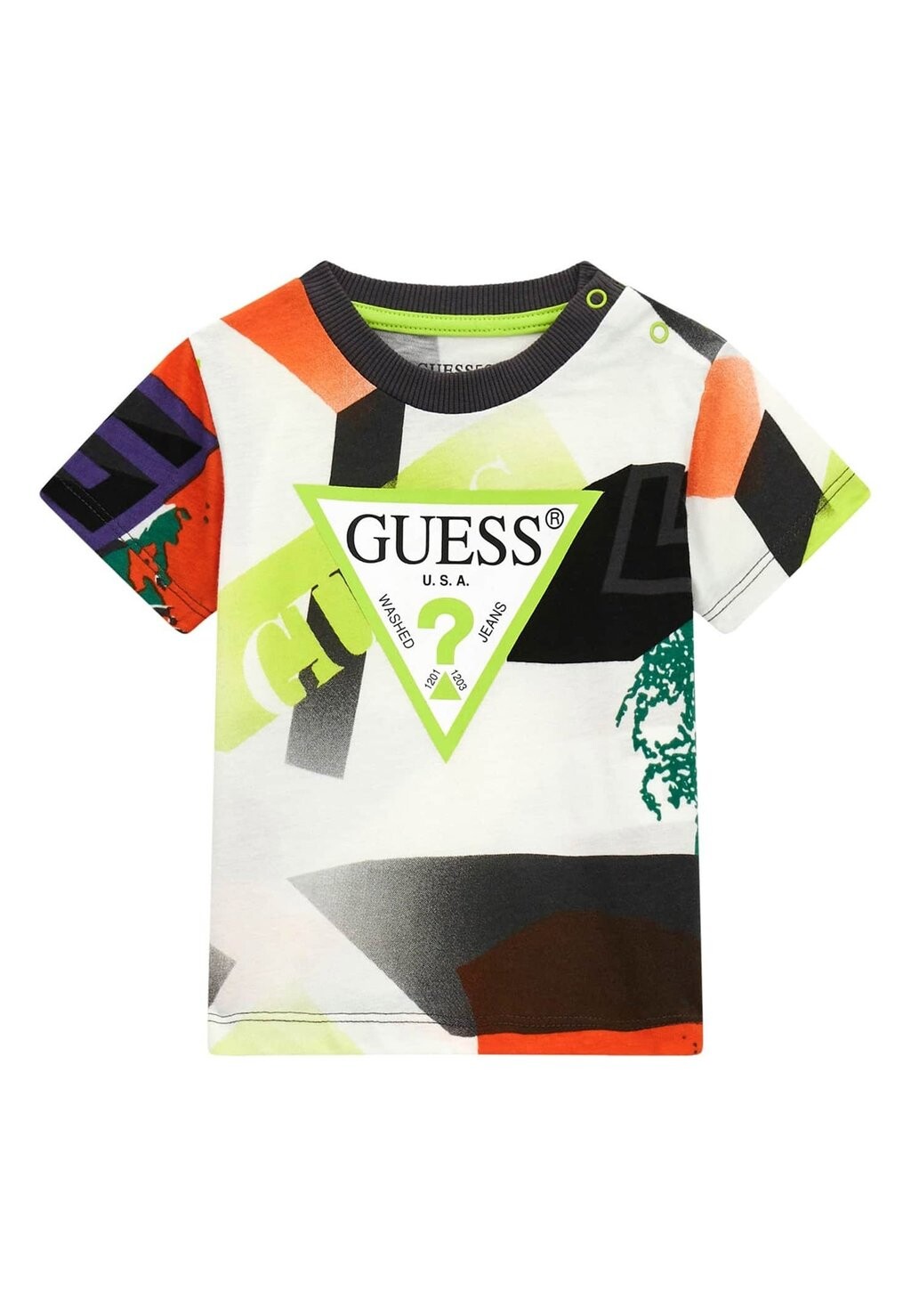 

Футболка с принтом ALLOVER Guess, цвет gemustert multicolor
