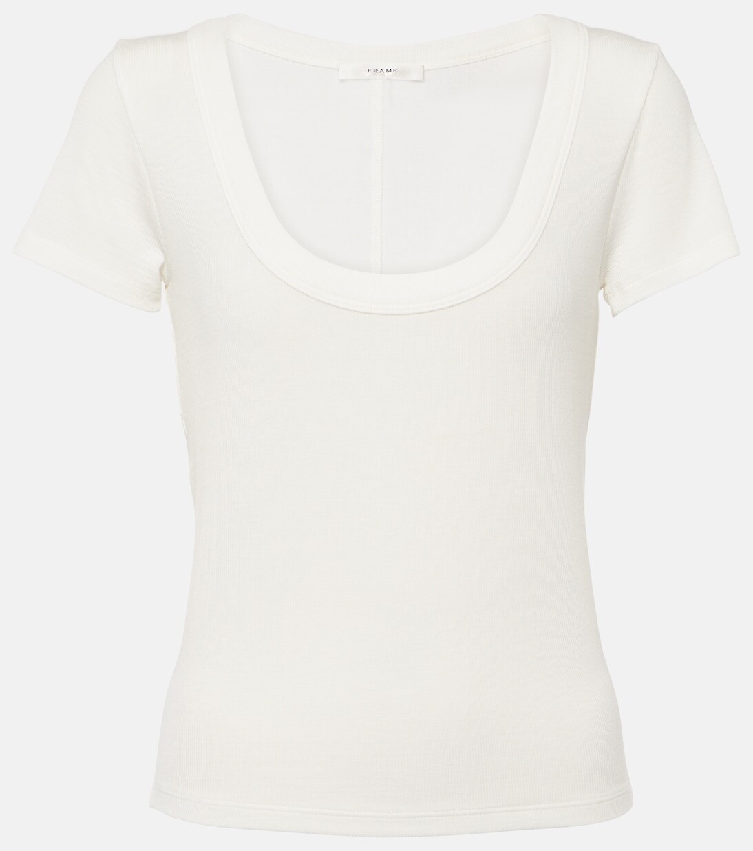 

Футболка rib baby tee из джерси Frame, белый